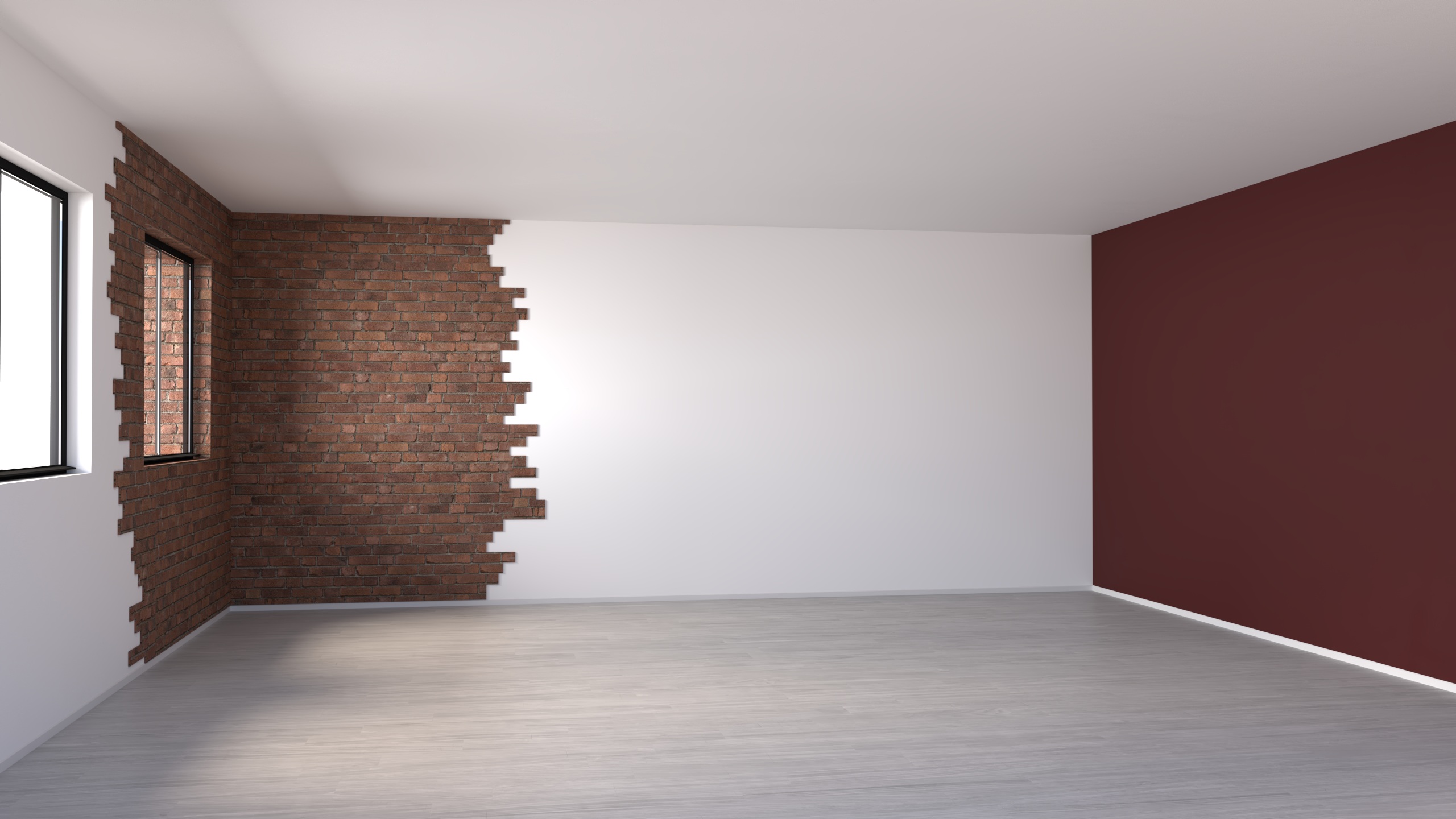 Interno con controsoffitto in cartongesso illuminato