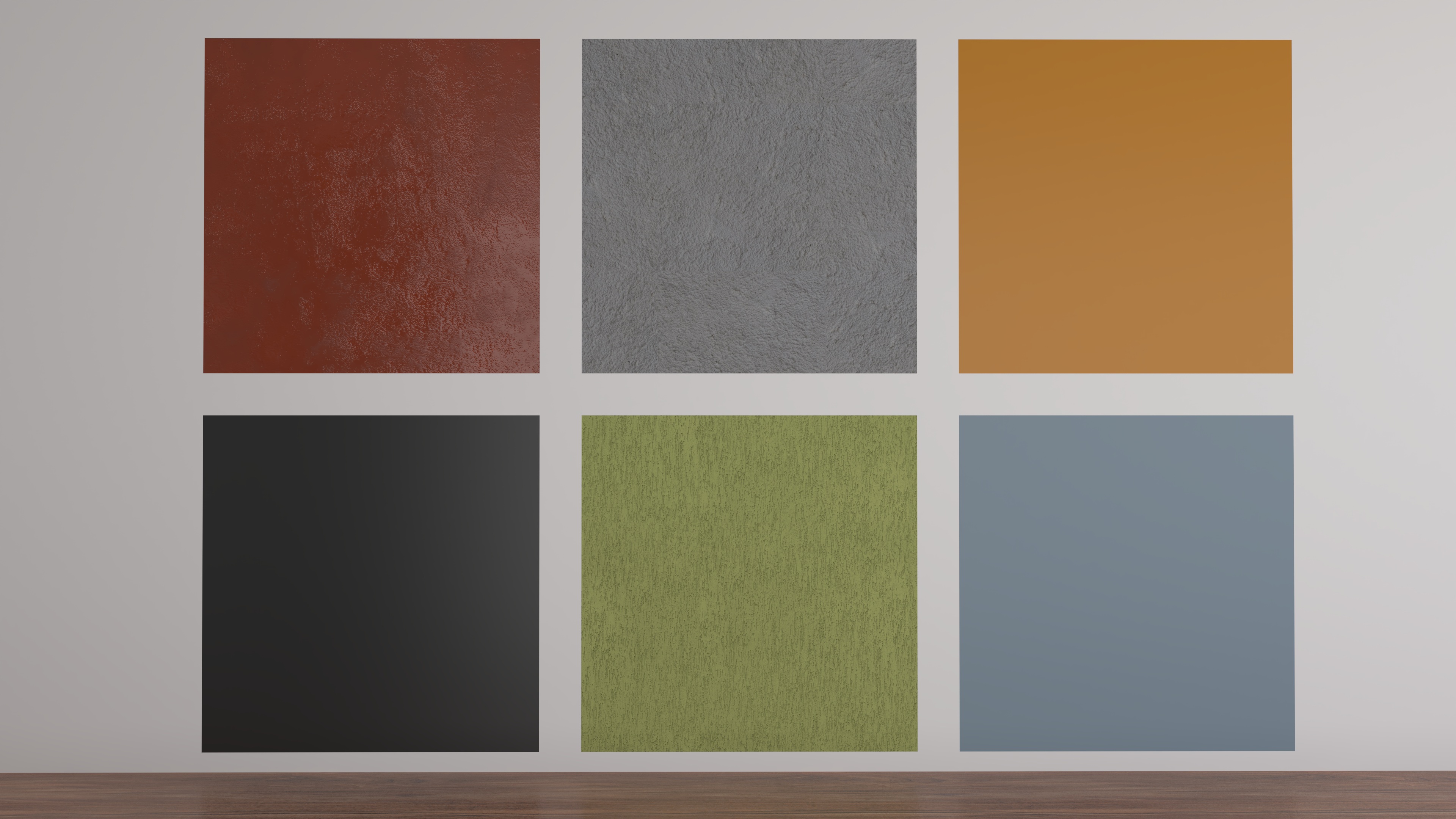 Parete interna decorata con motivi geometrici