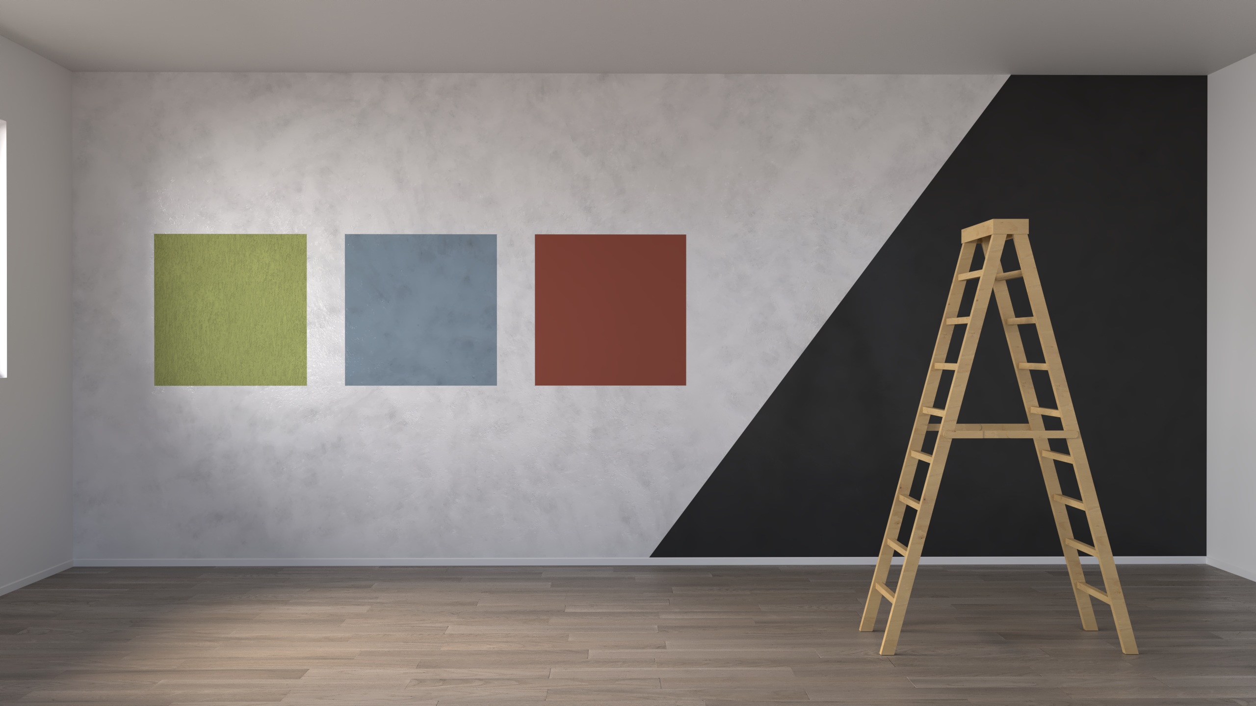 Decorazione murale con vernice colorata in stile moderno
